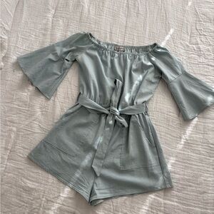 Showpo Sky Blue Off the Shoulder Romper